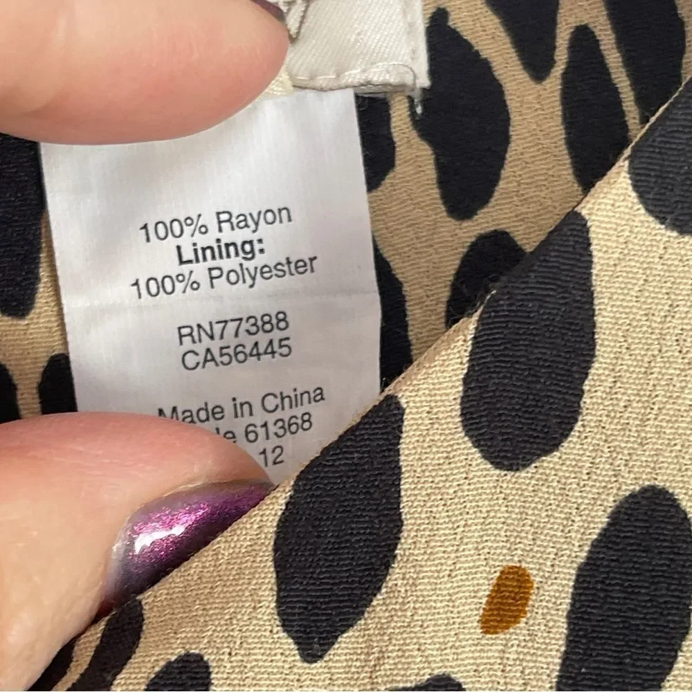 J. Crew Leopard Print Shift Dress Sz 10 Gently Loved